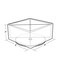 Azar Displays Deluxe Clear Square Bin Four Compartment Revolving Desk Organizer 8'' W x 8'' D x 4'' H 556359-GS-1PK - alternate 2